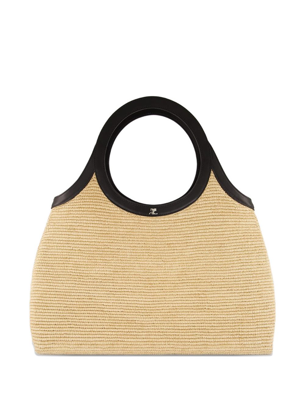 Trapezoidal Handbag with Circular Cut-out Handles