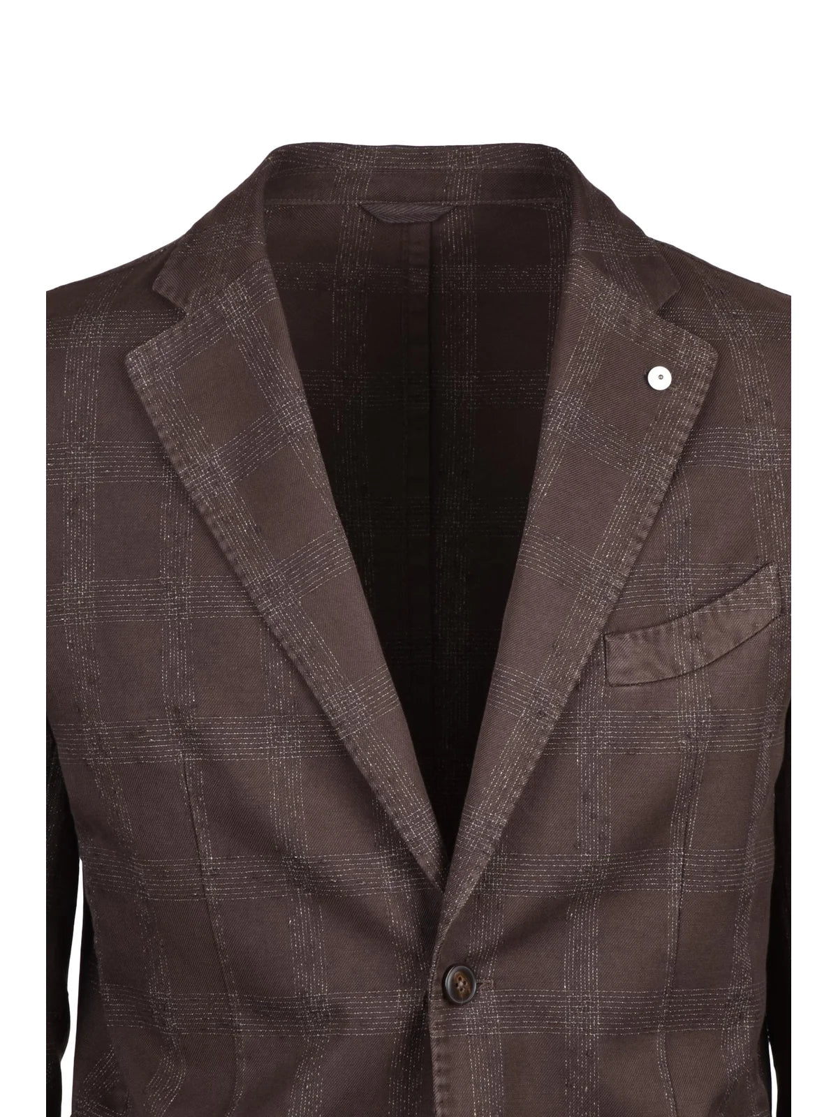 Round Jacket Mixed Fibers - Brown