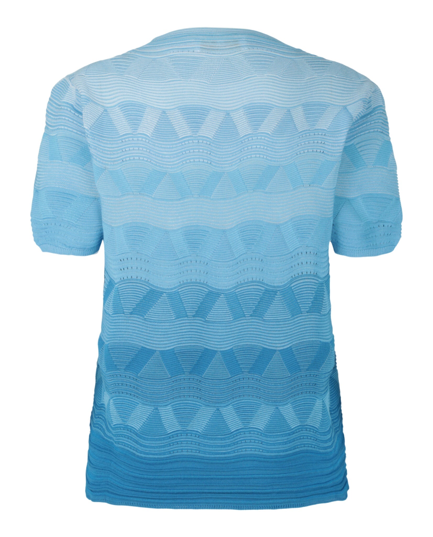 Wave-Pattern Knit Sweater