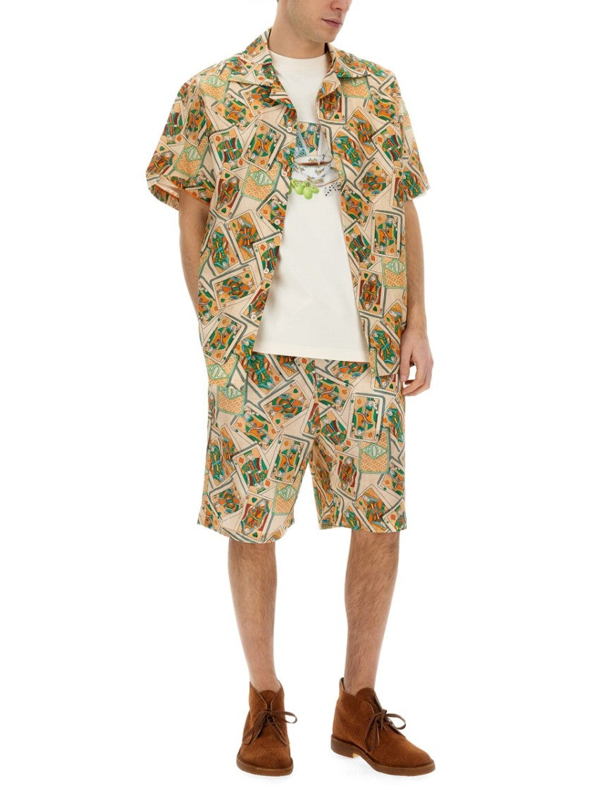 Bermuda Shorts With Geometric Print