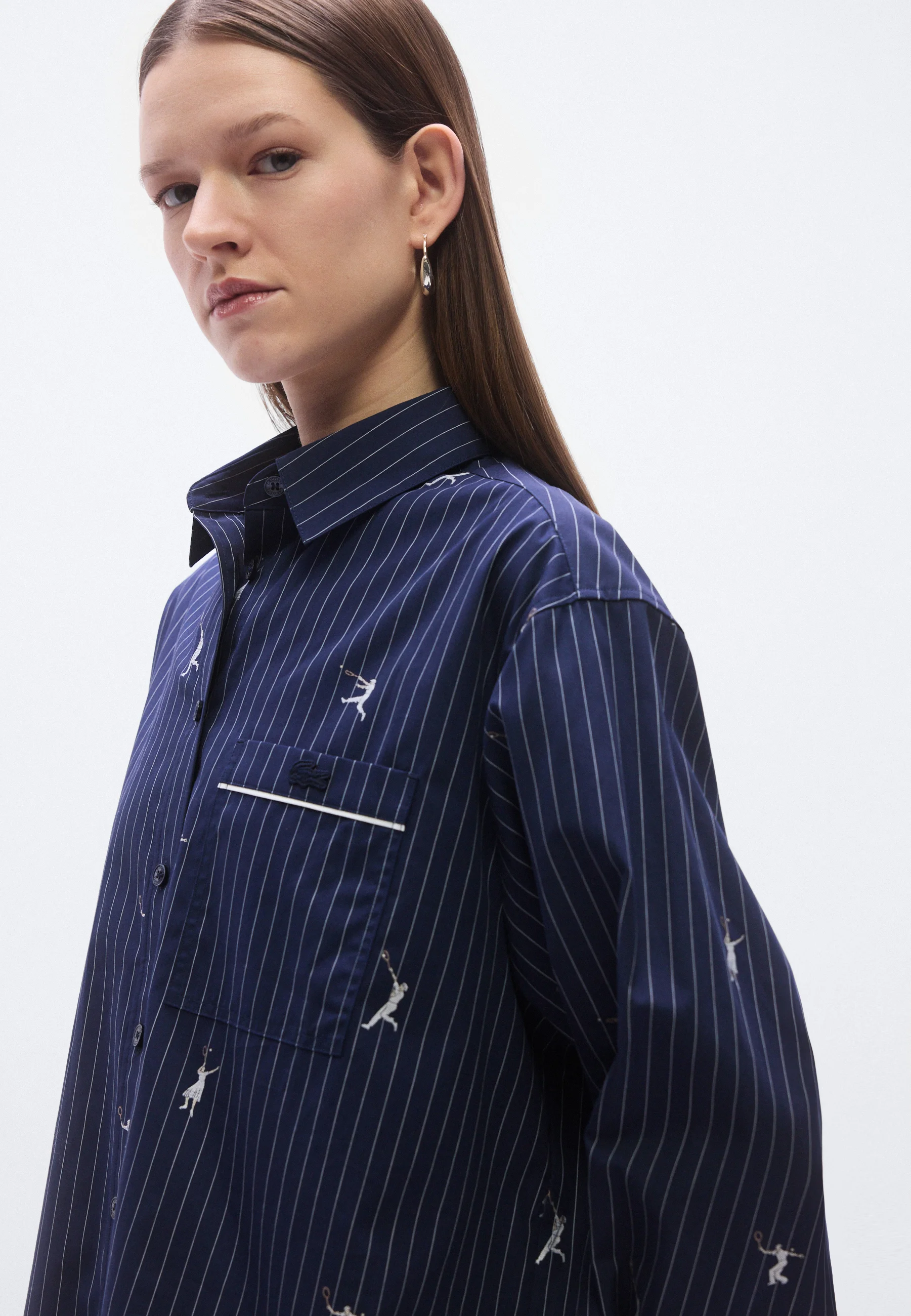 Blue Monogram Jacquard Oversized Shirt