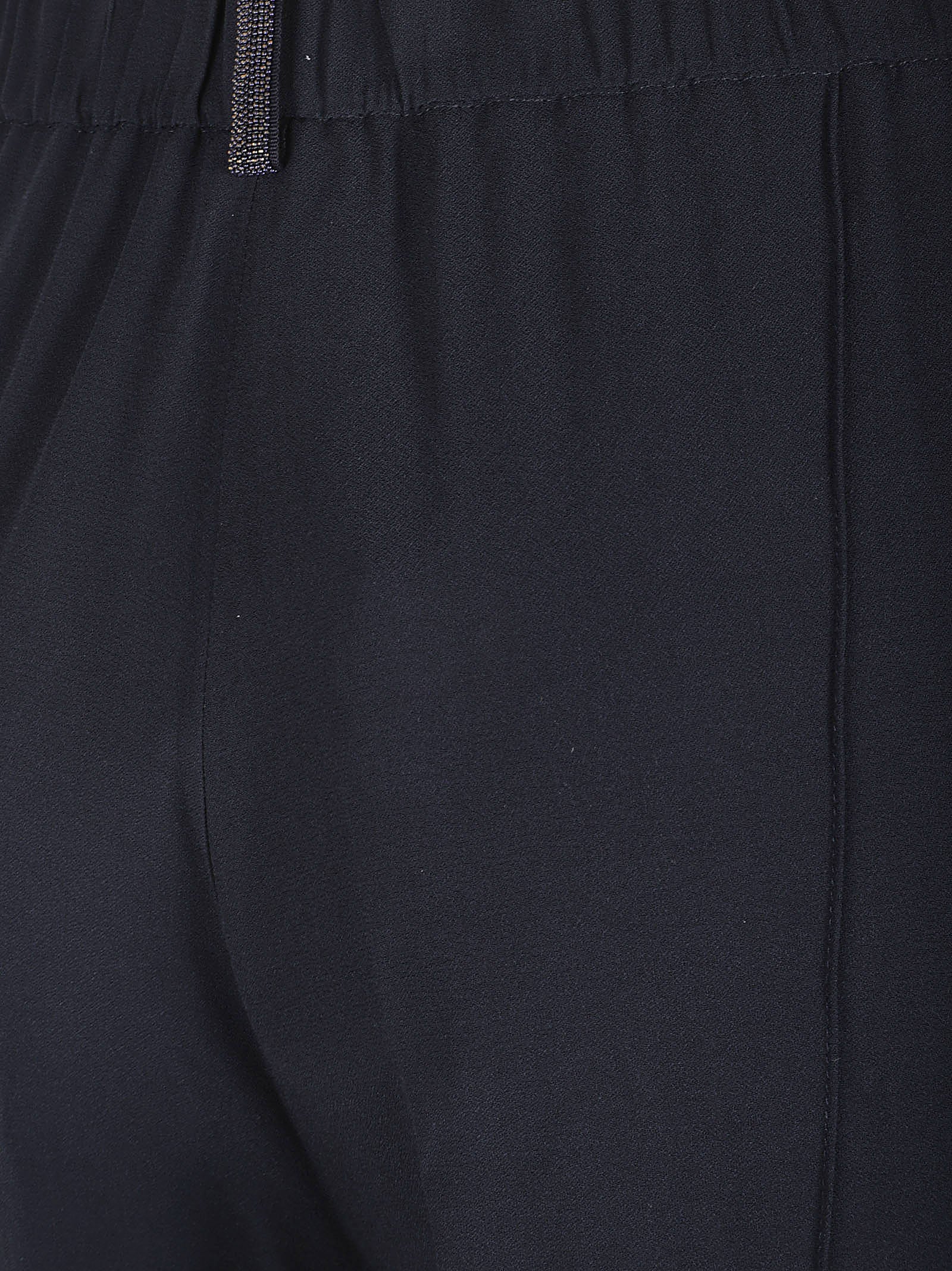 Tapered Black Trousers with Elastic Waistband