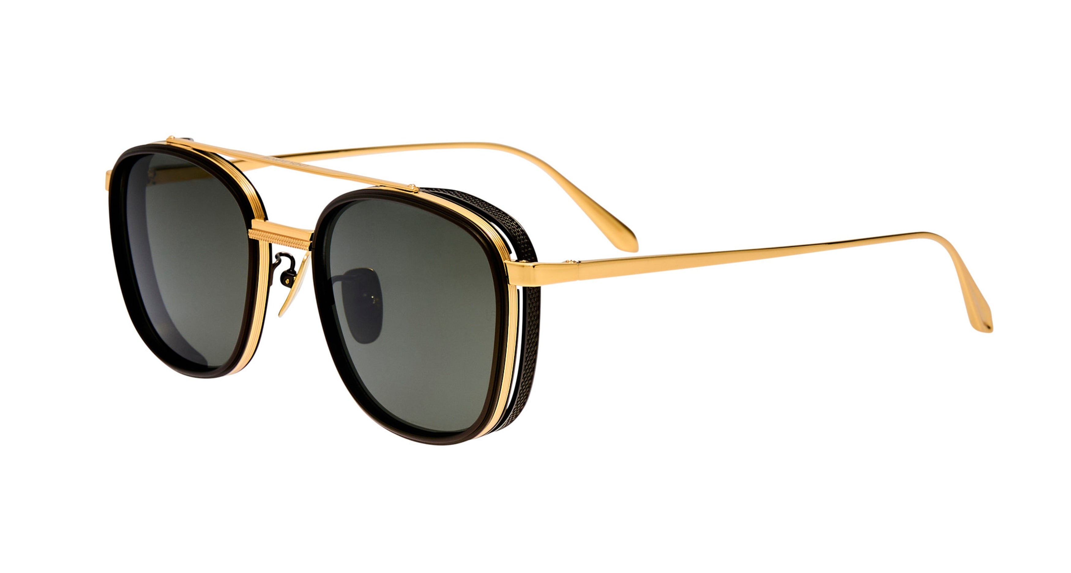 Lfl Aviator Sunglasses with Gold-Tone Titanium Frame