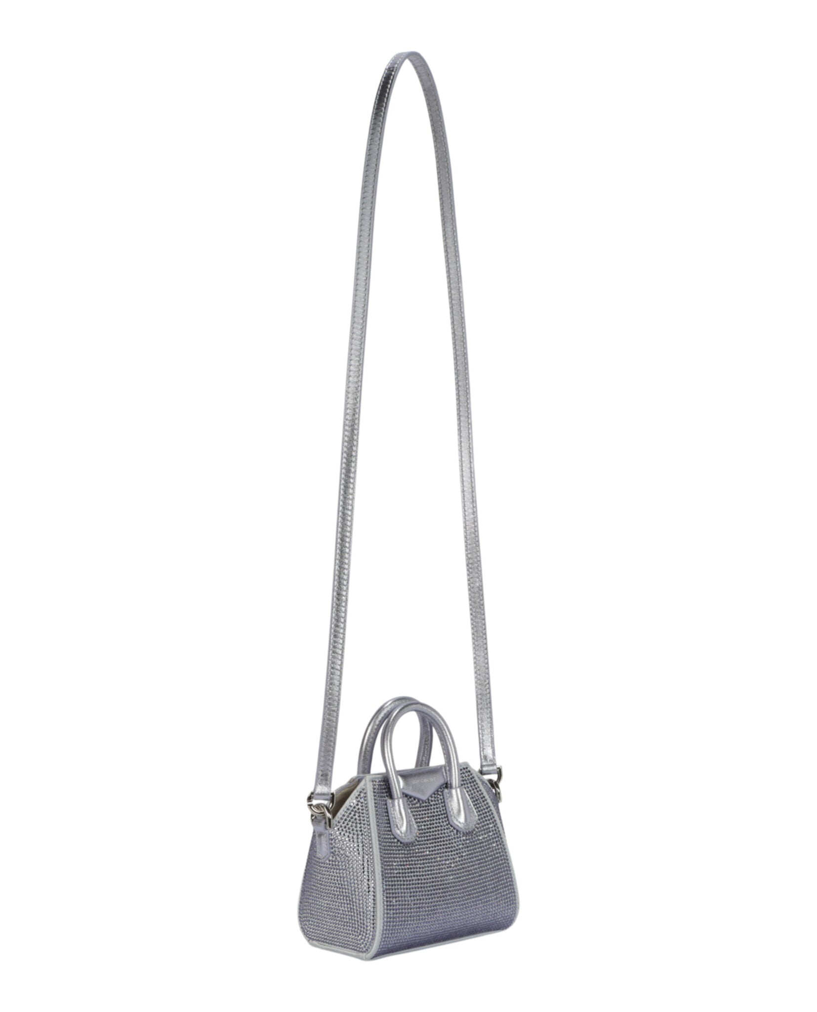 Micro Anitgona Bag In Satin With Strass