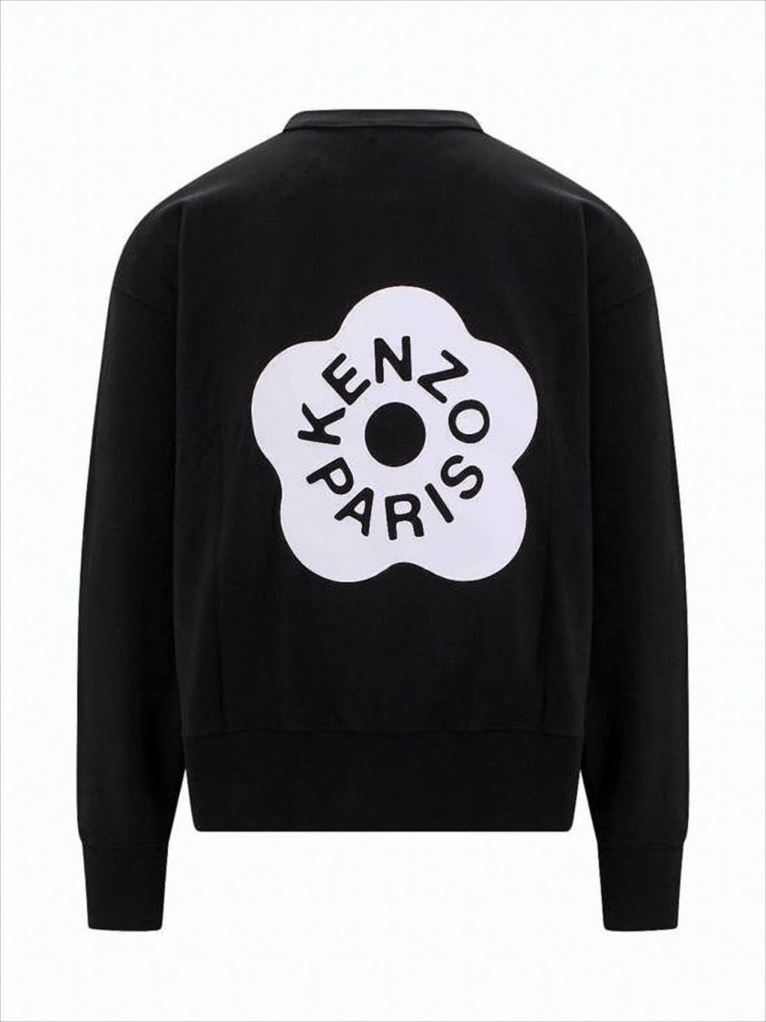 Long Sleeve Sweatshirt With Bold Floral Graphic