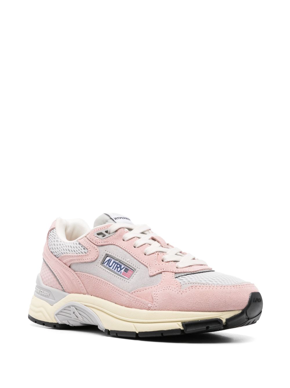 Panelled Light Grey and Soft Pink Sneakers