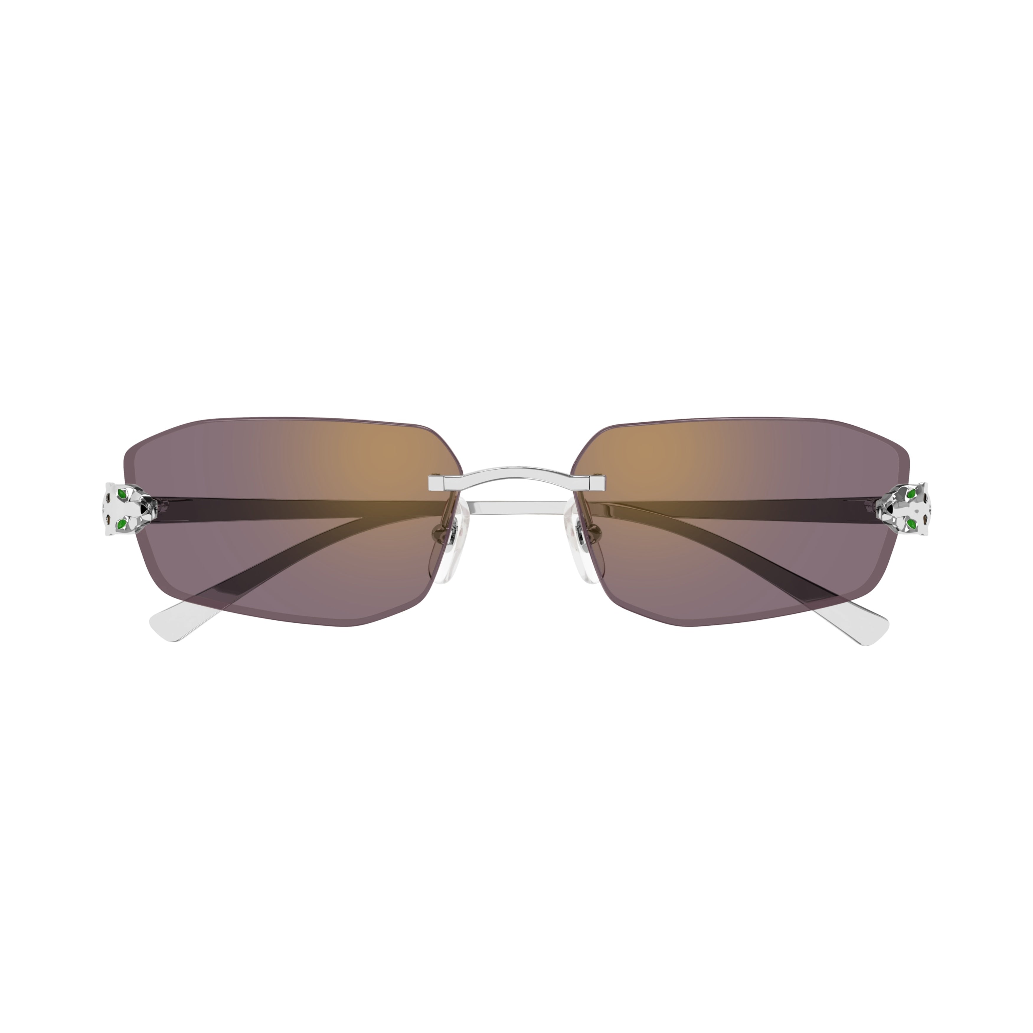 Rimless Sunglasses With Gradient Lenses And Unique Temples