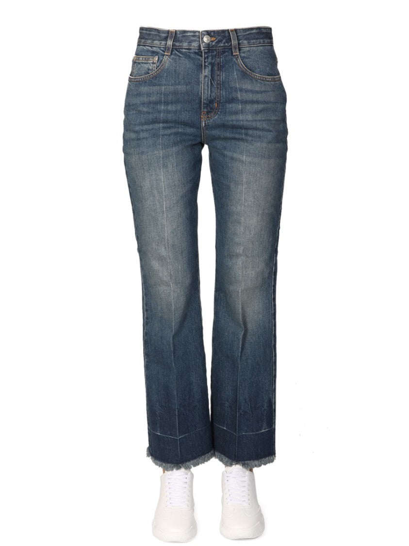 Mid-Rise Blue Denim Jeans