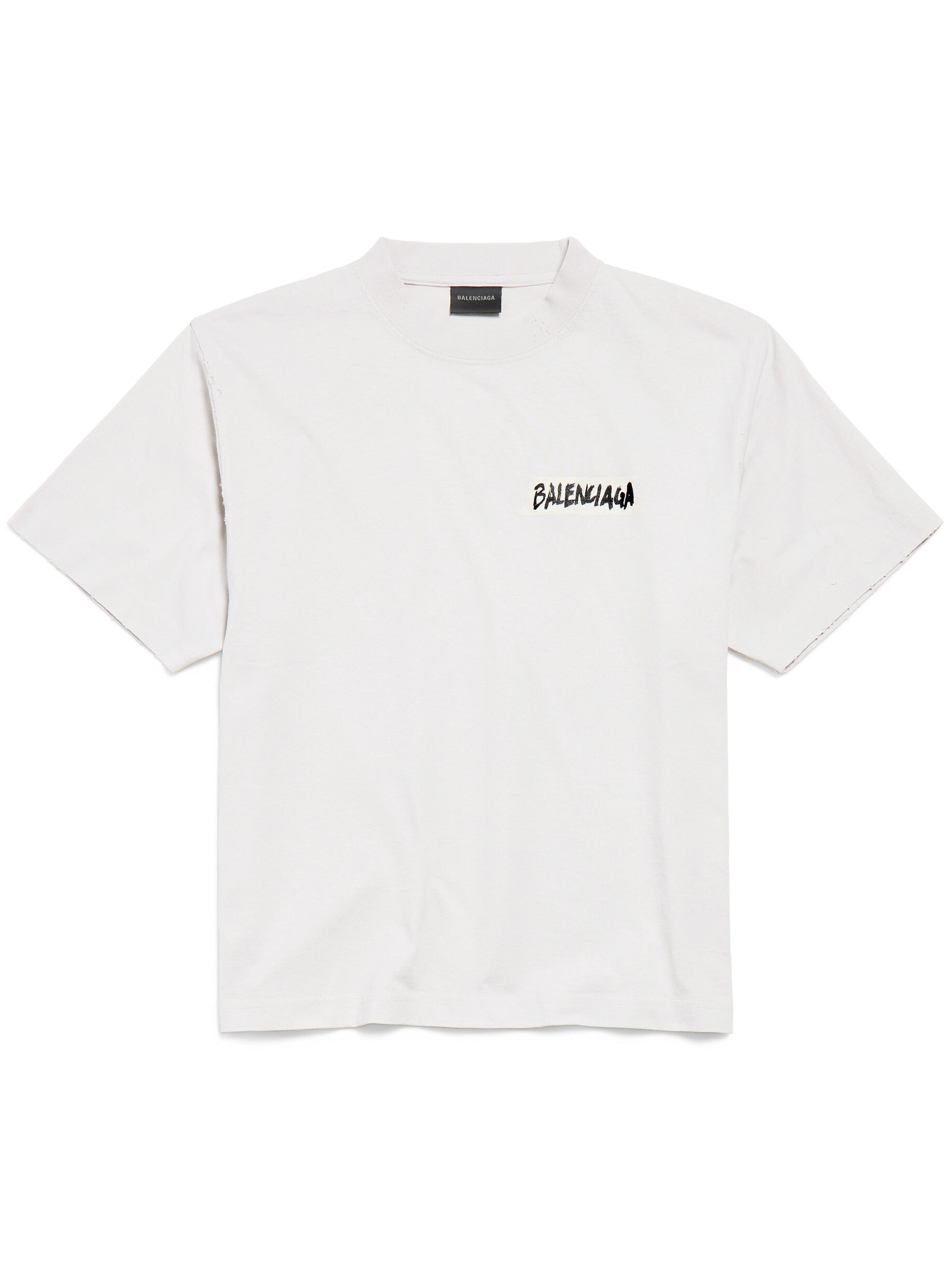 White Medium Fit Crew Neck T-Shirt
