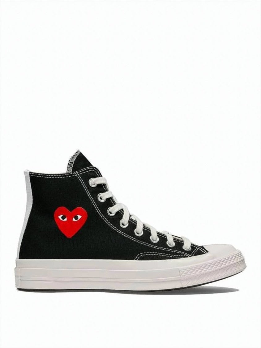 High-Top Sneakers with Canvas Upper