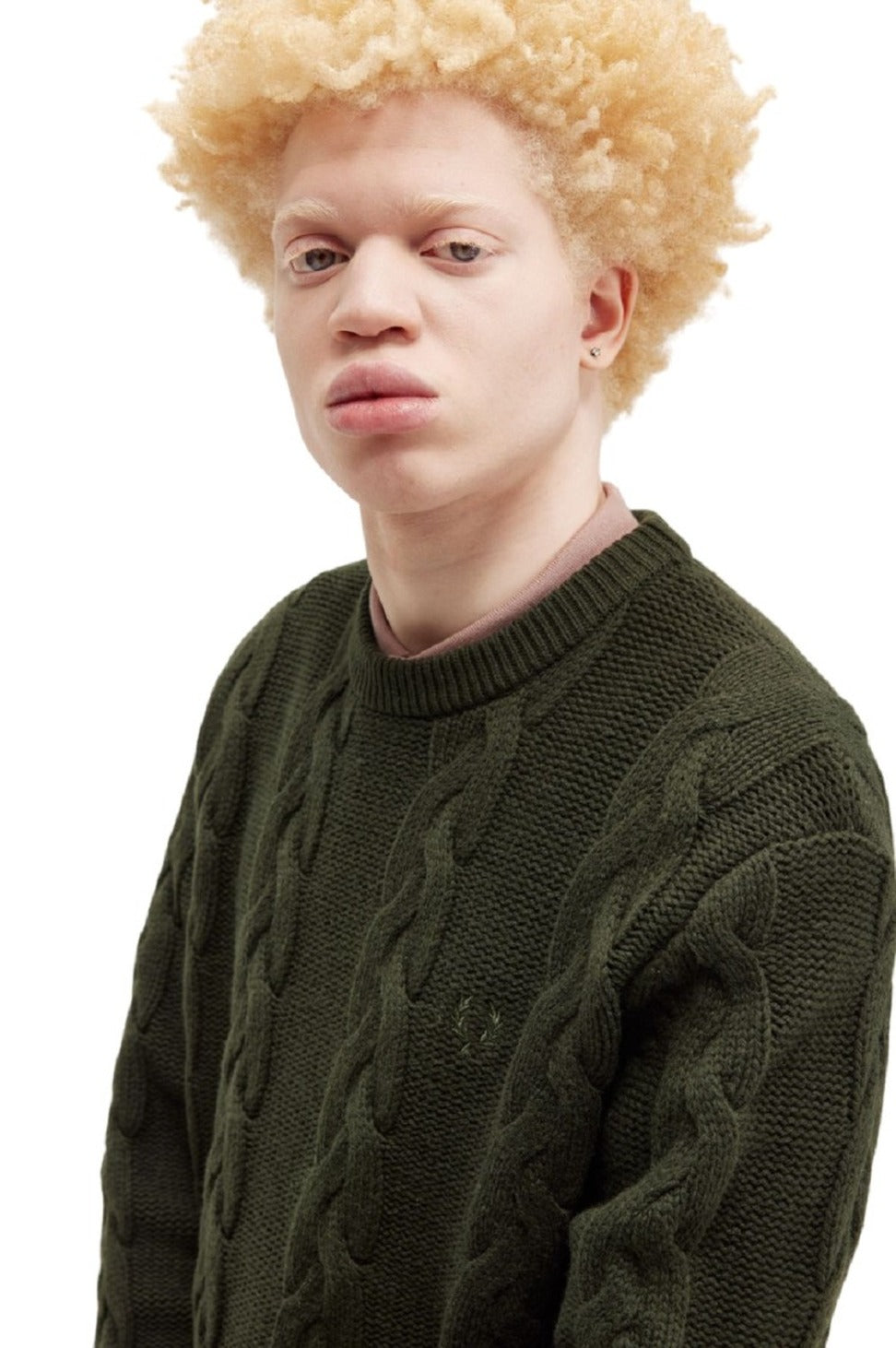 Green Cable Knit Sweater