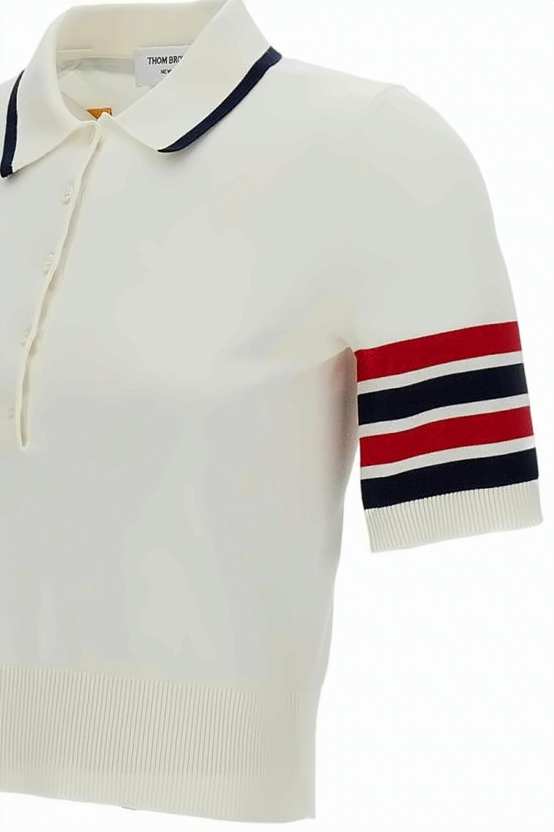 Cropped Polo Shirt with Contrasting Trim