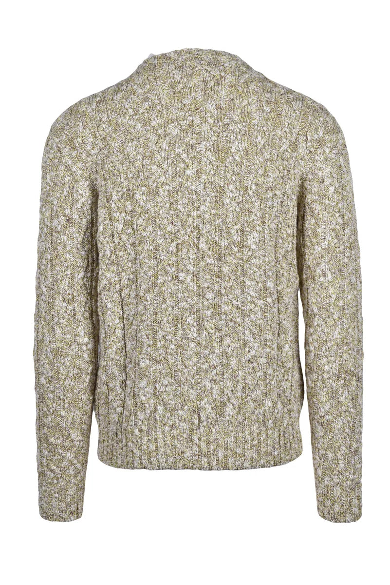 Linen Cotton Knit - White/Green