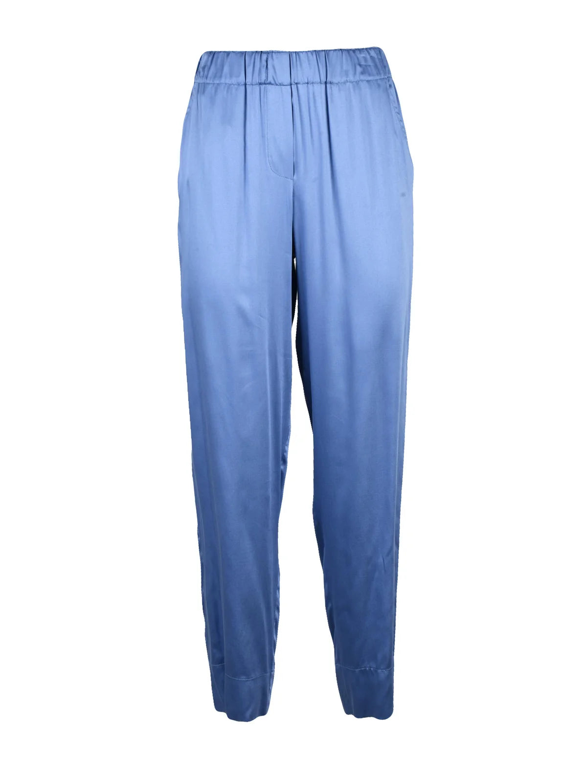 Ella Lago Di Como Satin Pajama Trousers Blue