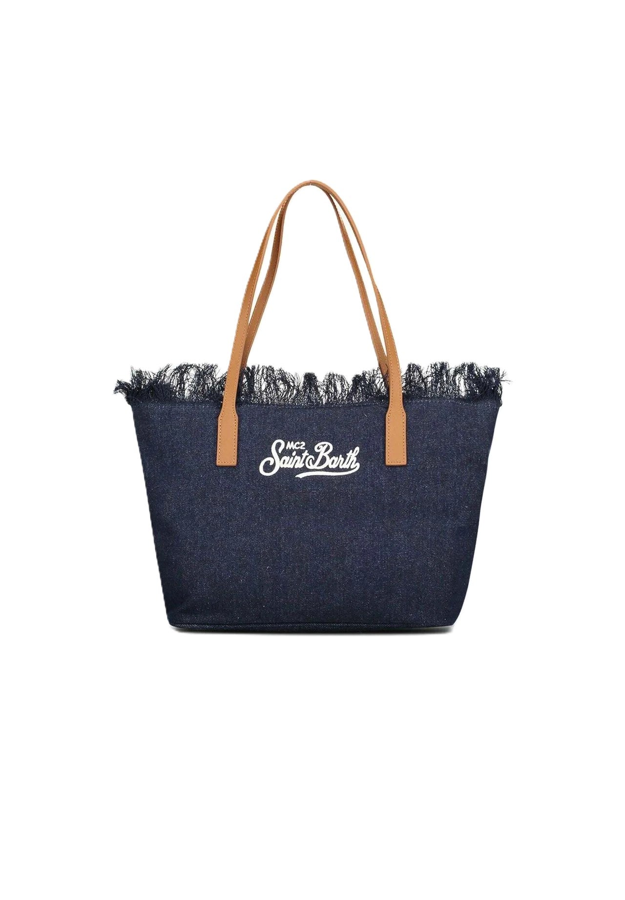 Spacious Tote Bag with Fringed Top