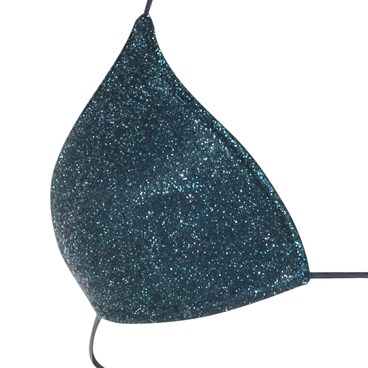 Triangle Blue Bikini Set with Shimmering Texture