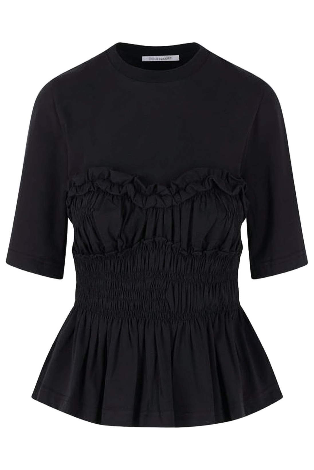 Intricate Ruffled Peplum Top