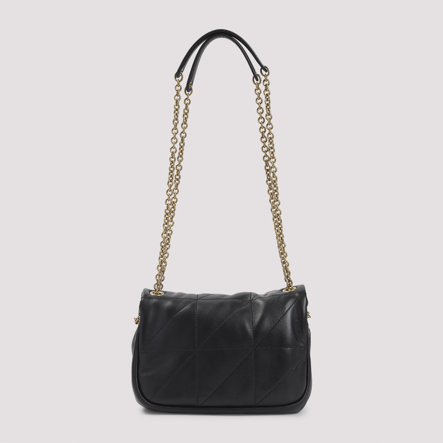 Quilted Black Lamb Leather Shoulder Bag