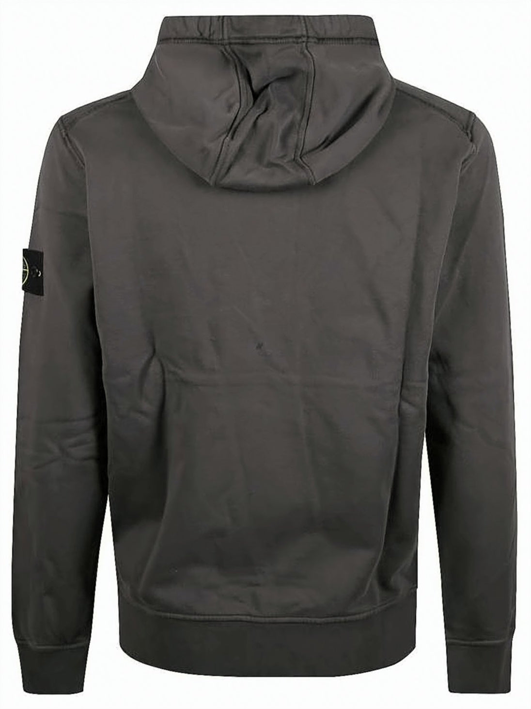 Muted Dark Grey Stone Island Hoodie with Embroidered Patch