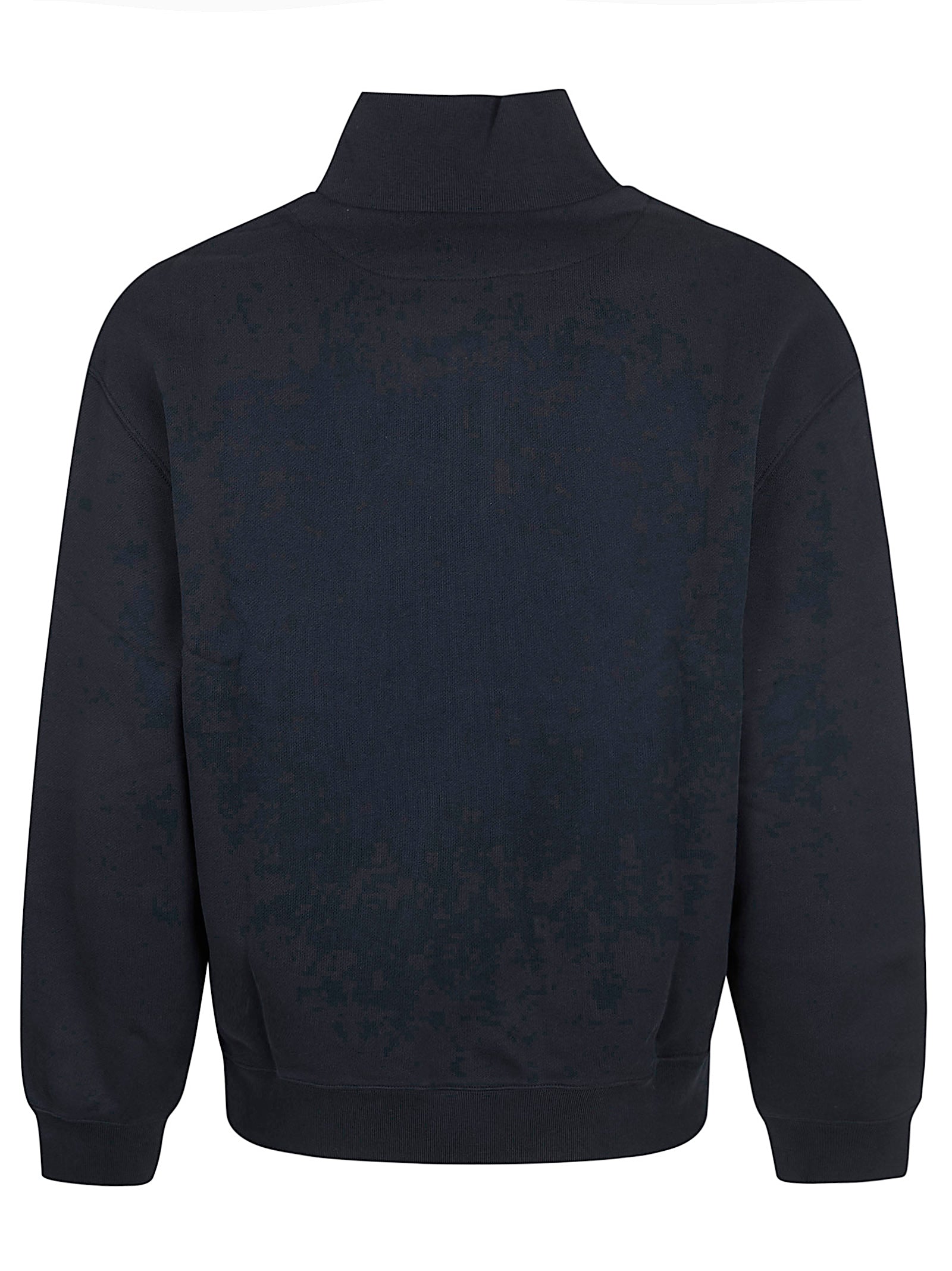 Casual Black Half-Zip Sweatshirt