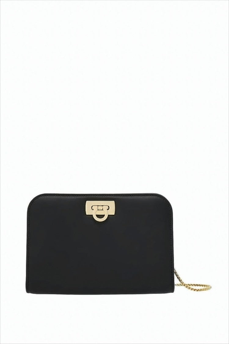 Rectangular Calf Leather Shoulder Bag