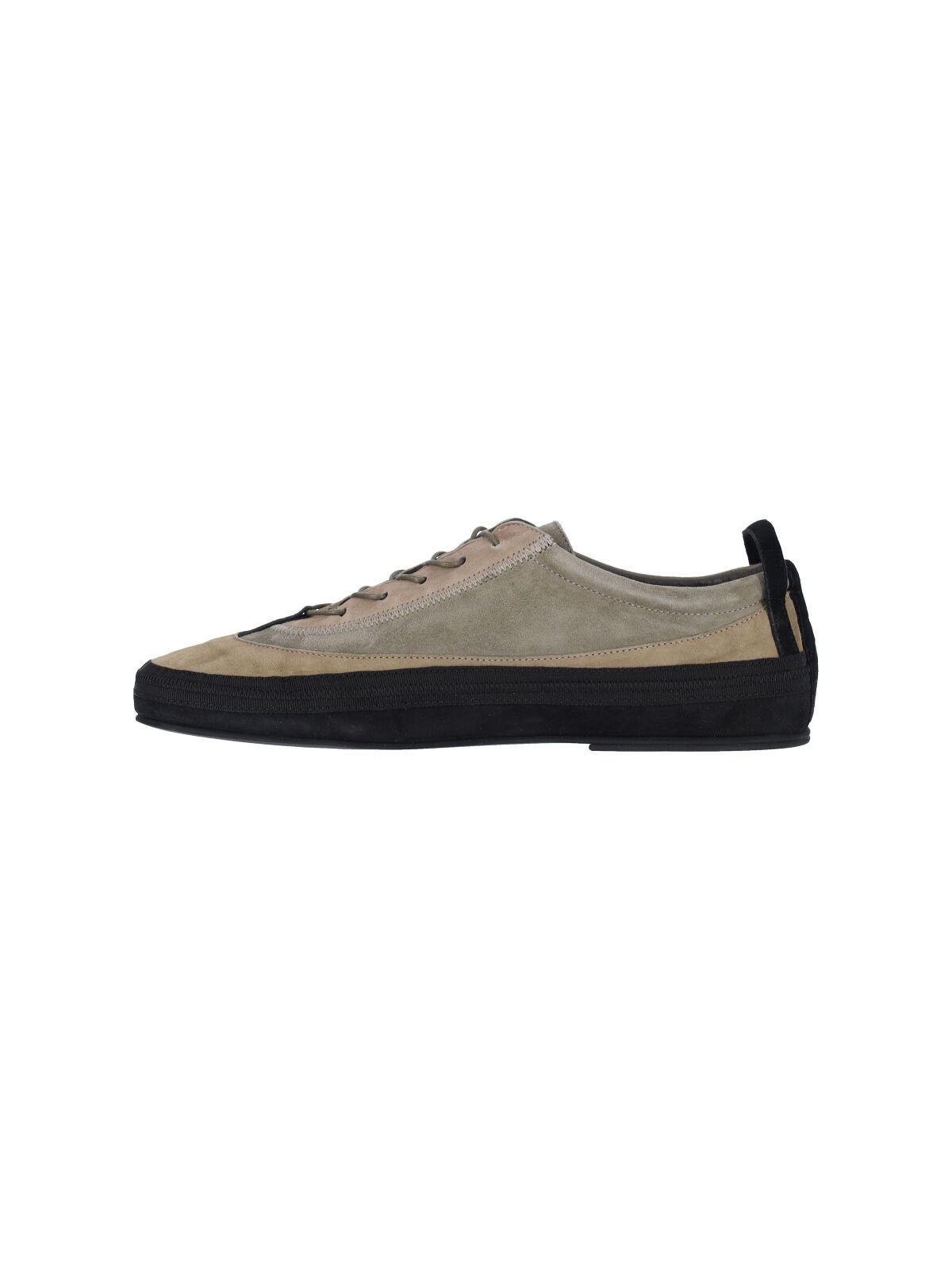 Grey Heitt Suede Rounded Toe Sneakers