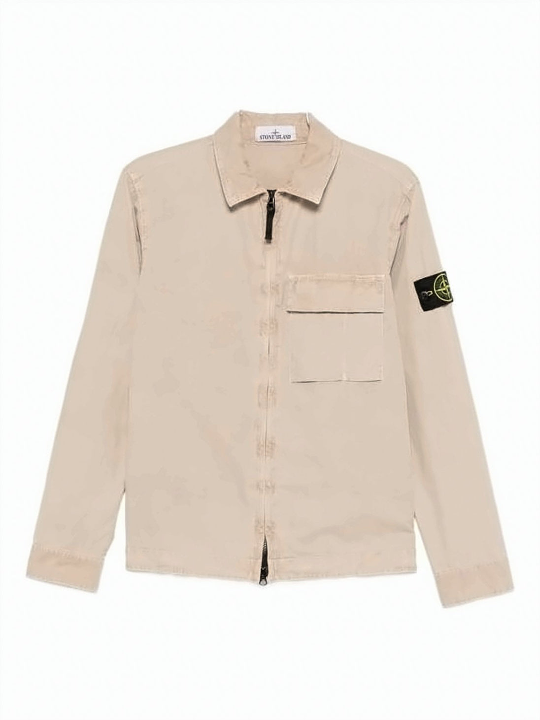 Beige Jacket with Distinctive Patch