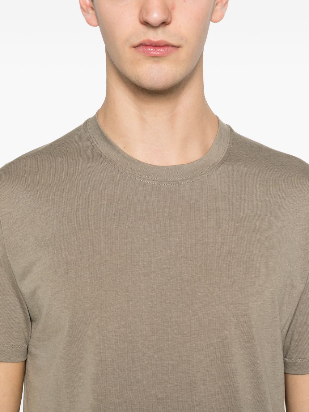Logo Embroidered Crew Neck T-Shirt