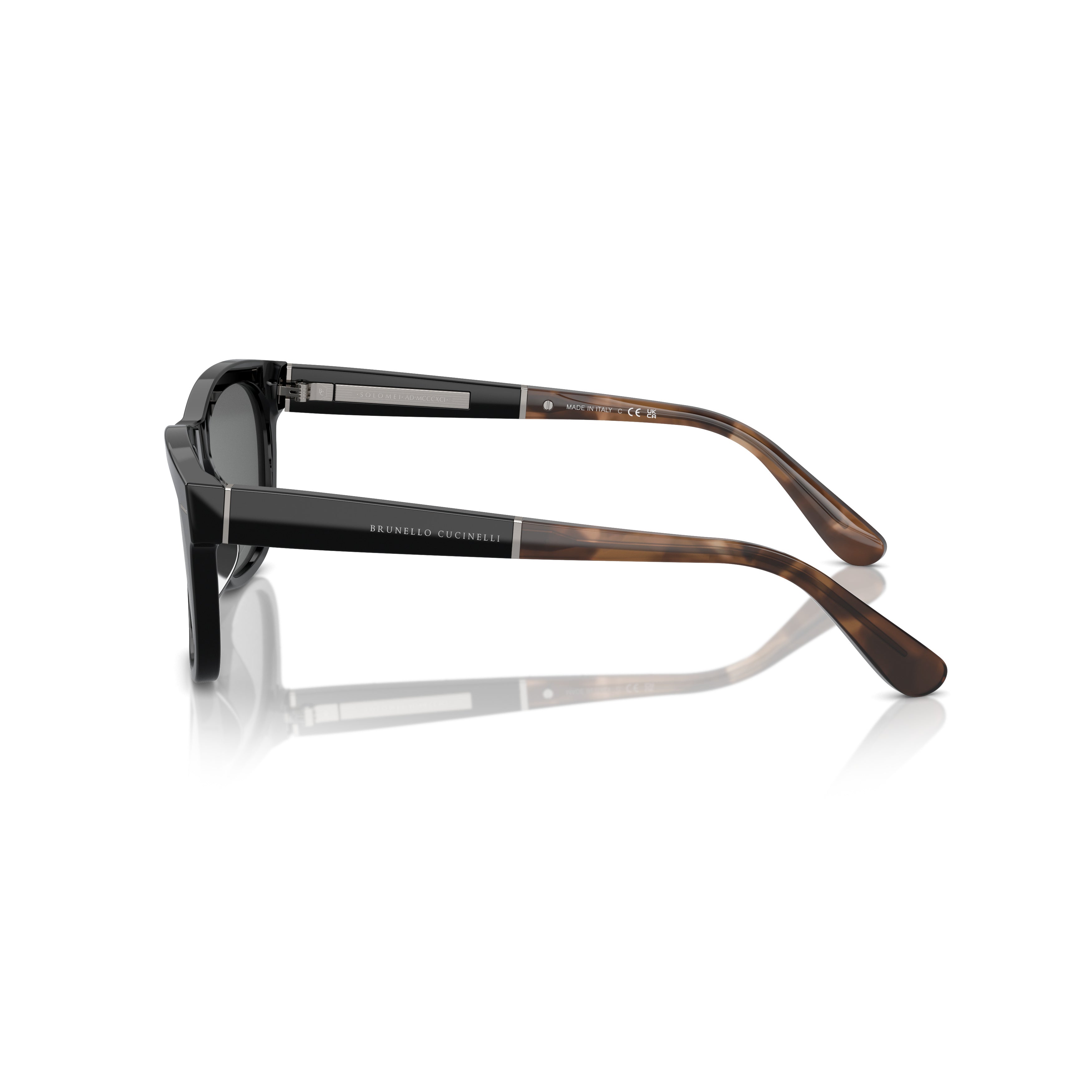 0bc4003s Rectangular Acetate Sunglasses with Tortoiseshell Temples