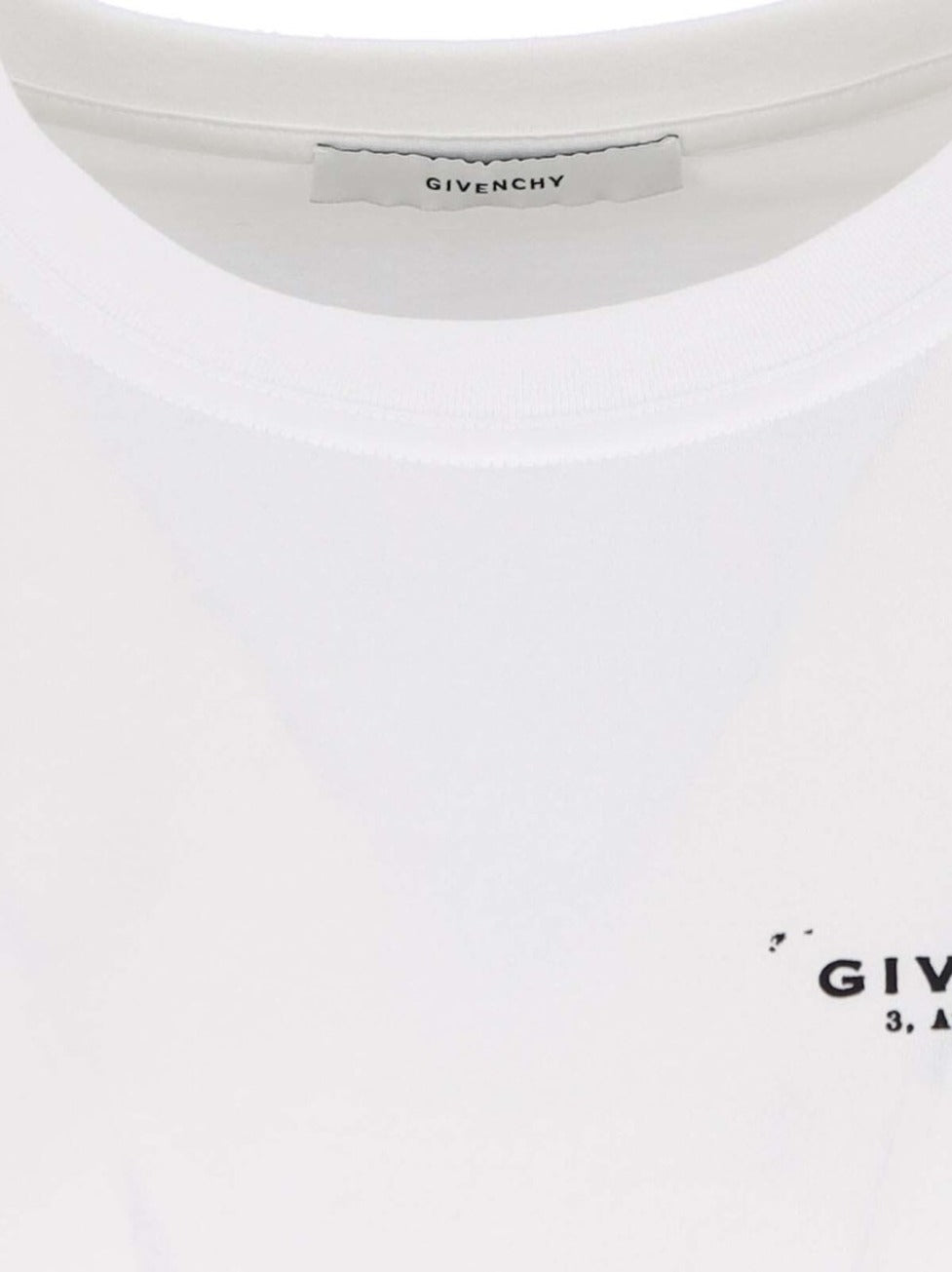 White Contrast Logo T-Shirt With Round Neckline