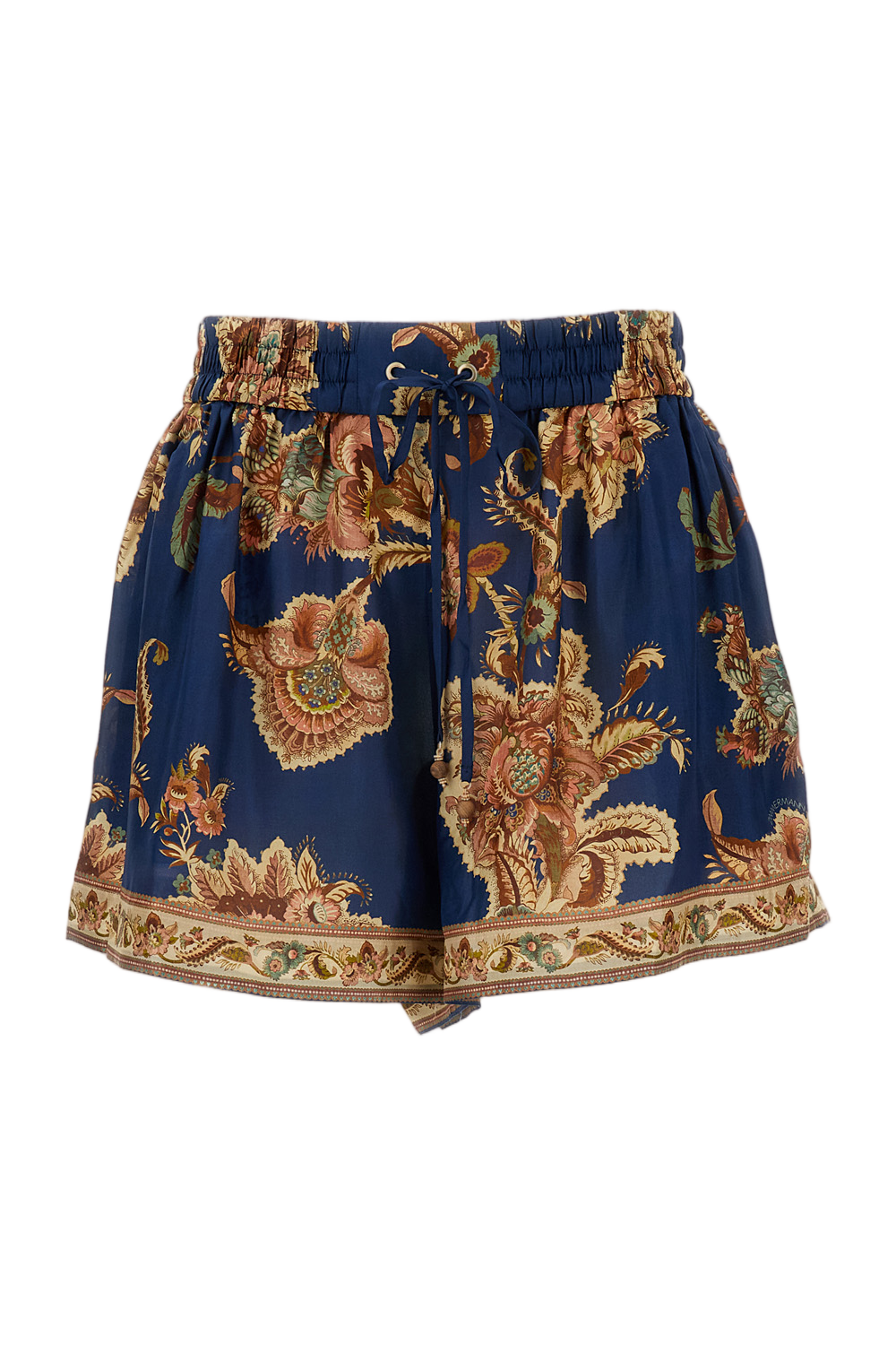 Multicolor Aster Relaxed Silk Shorts