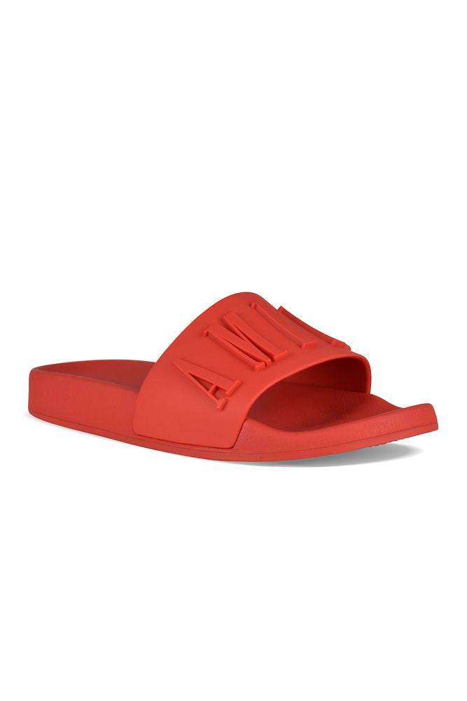 Matte Red Rubber Slides
