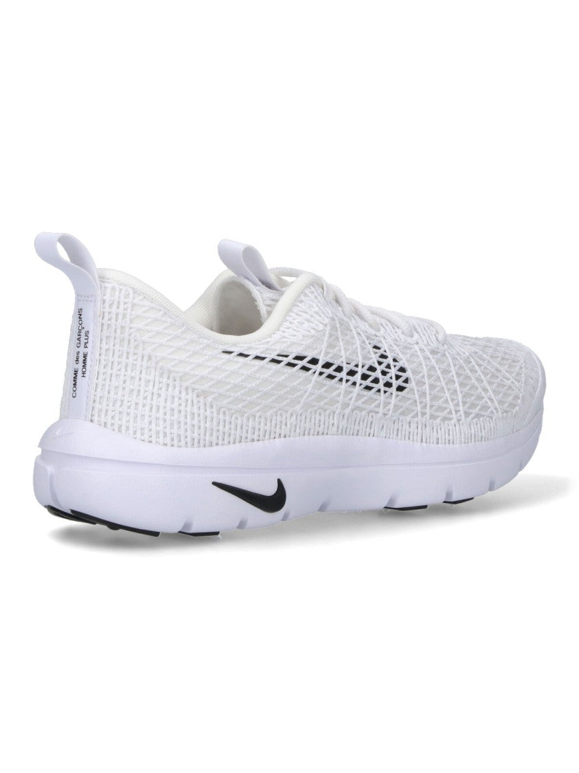 Low-Profile White Sneakers With Subtle Textured Upper