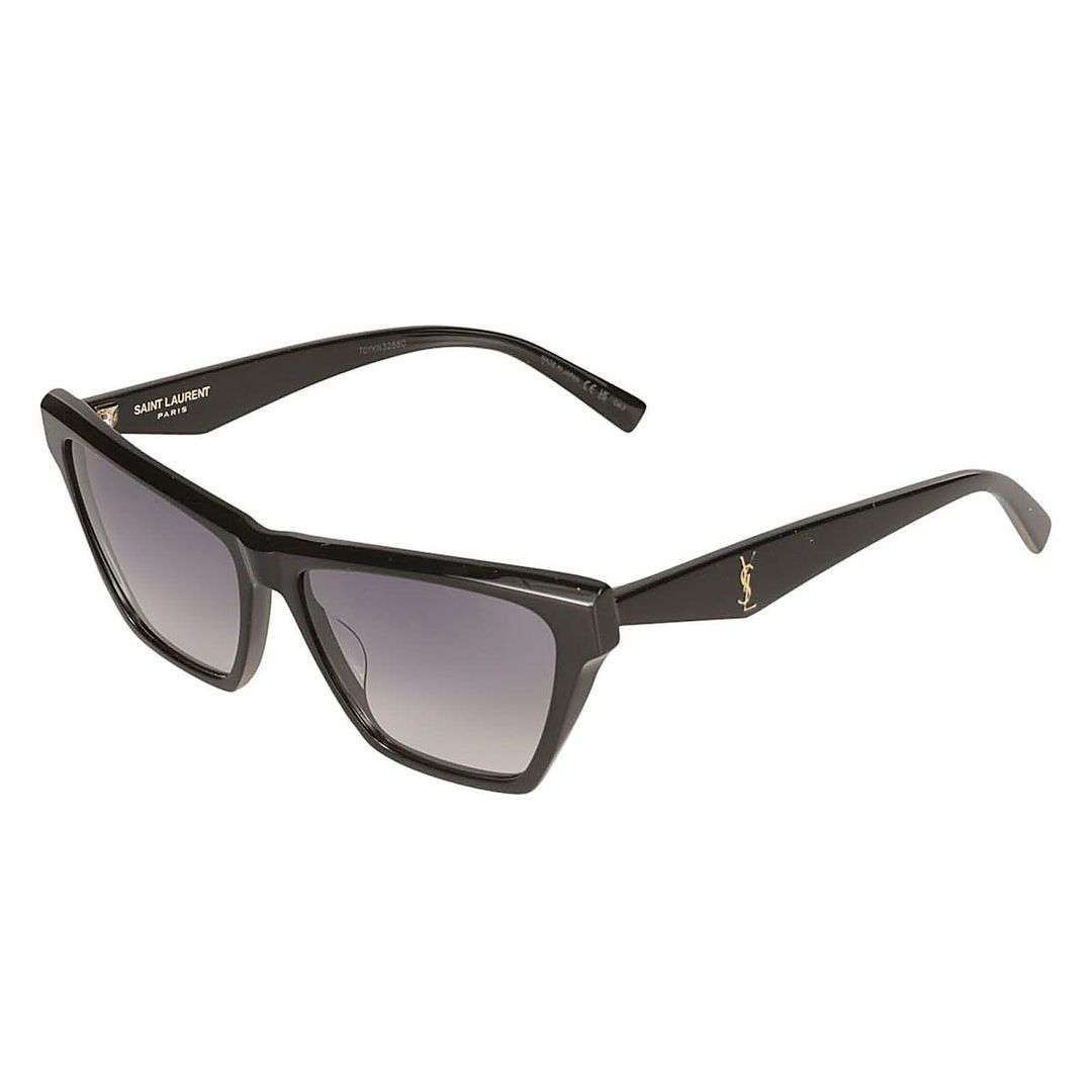 Angular Black Sunglasses with Gradient Lenses