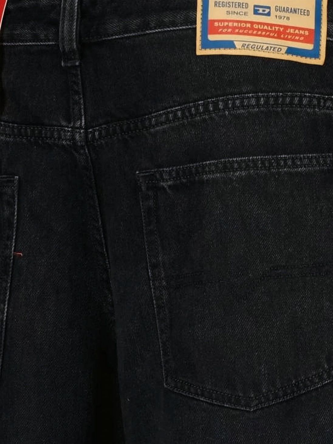 Relaxed Fit Black Denim Pants