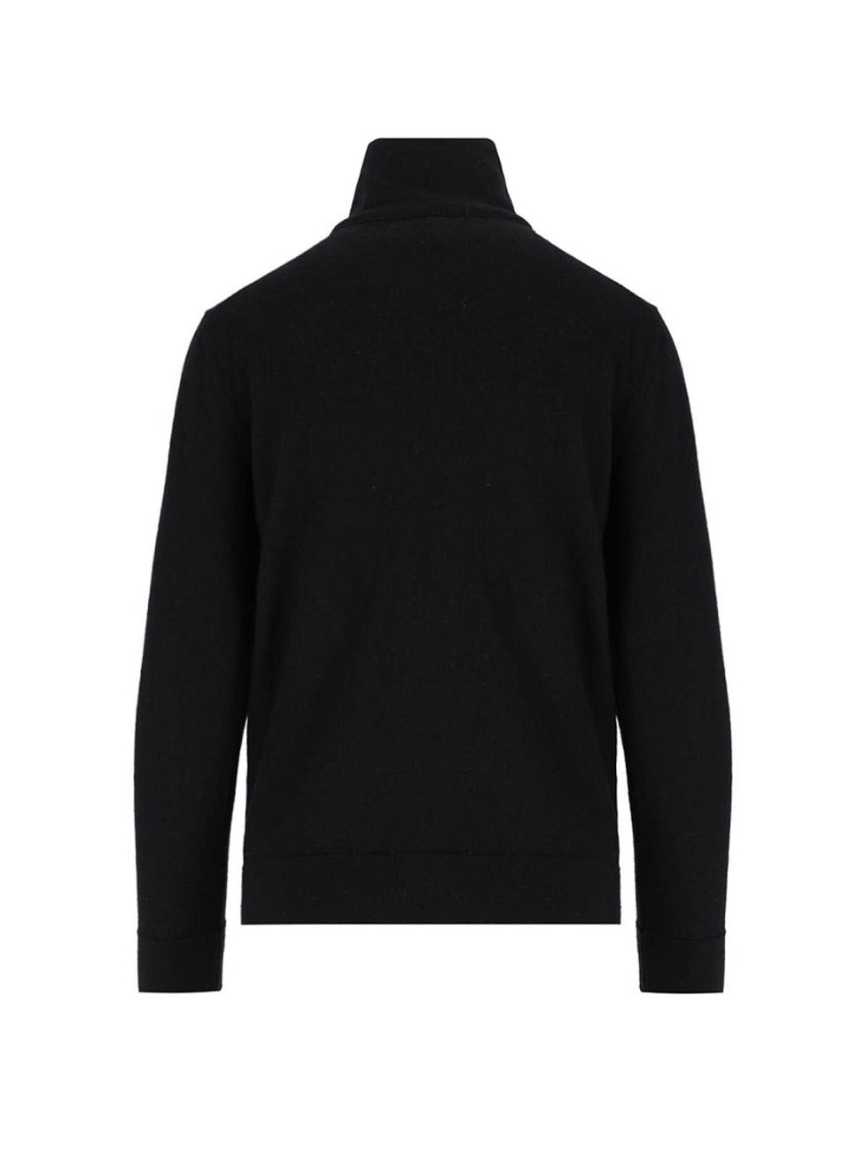Zip Turtleneck Sweater – Black