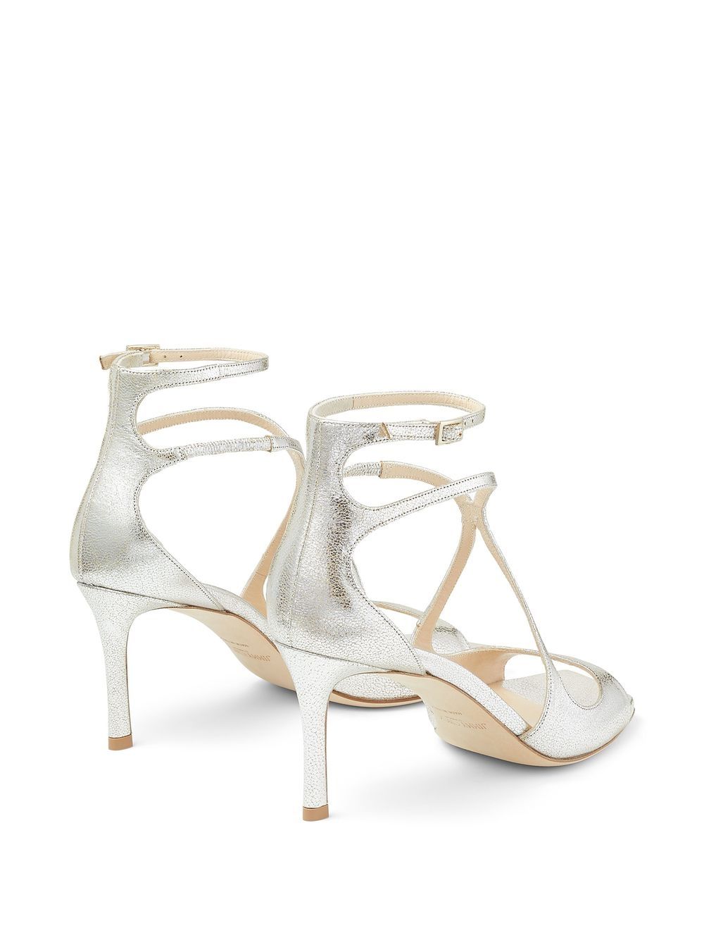Metallic Ankle Strap Flats