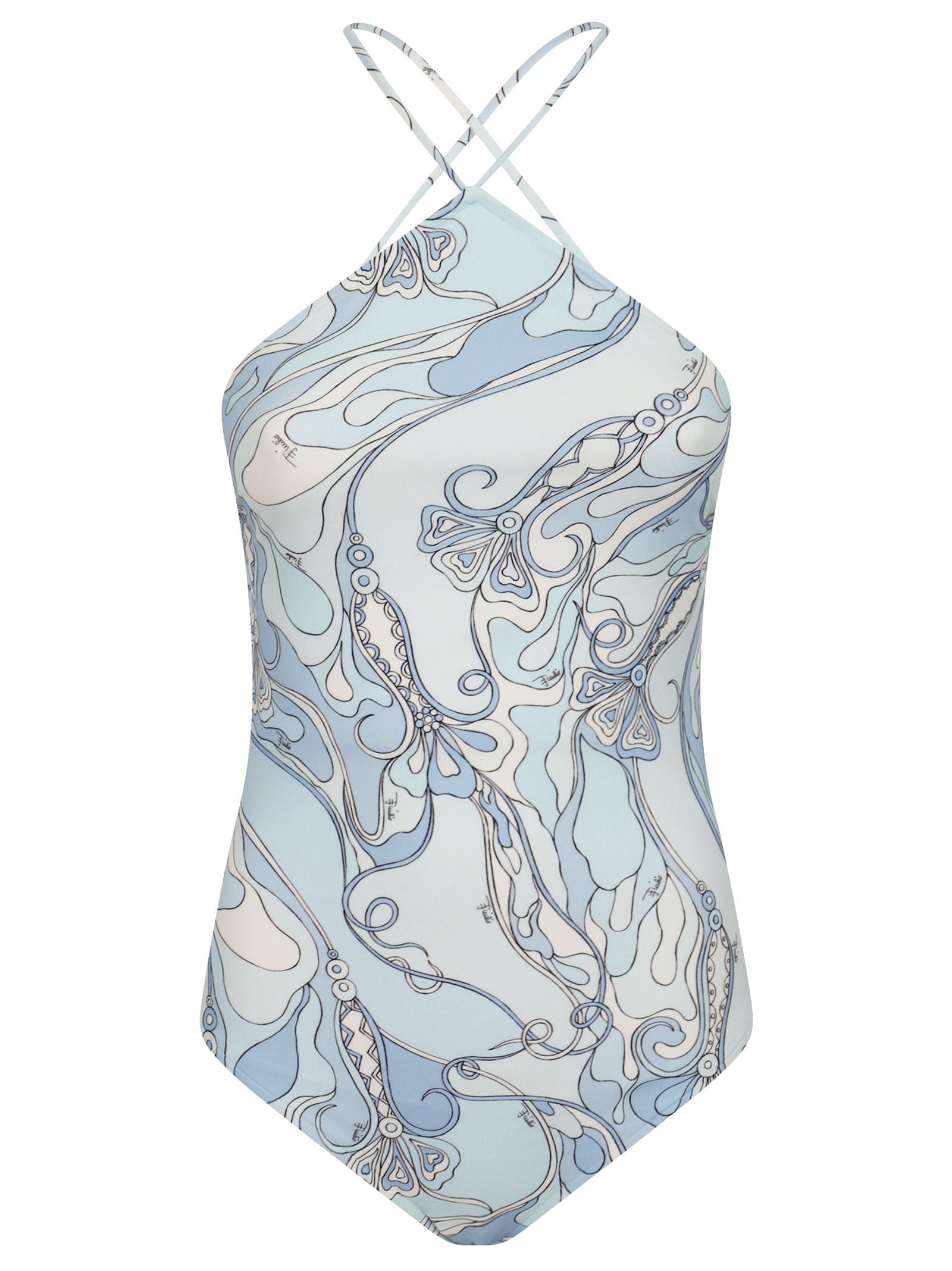 Orchid Print One-Piece Swimsuit