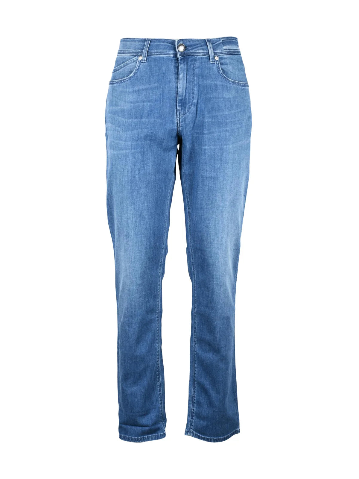 Light Blue Cotton Elastane Stretch Jeans