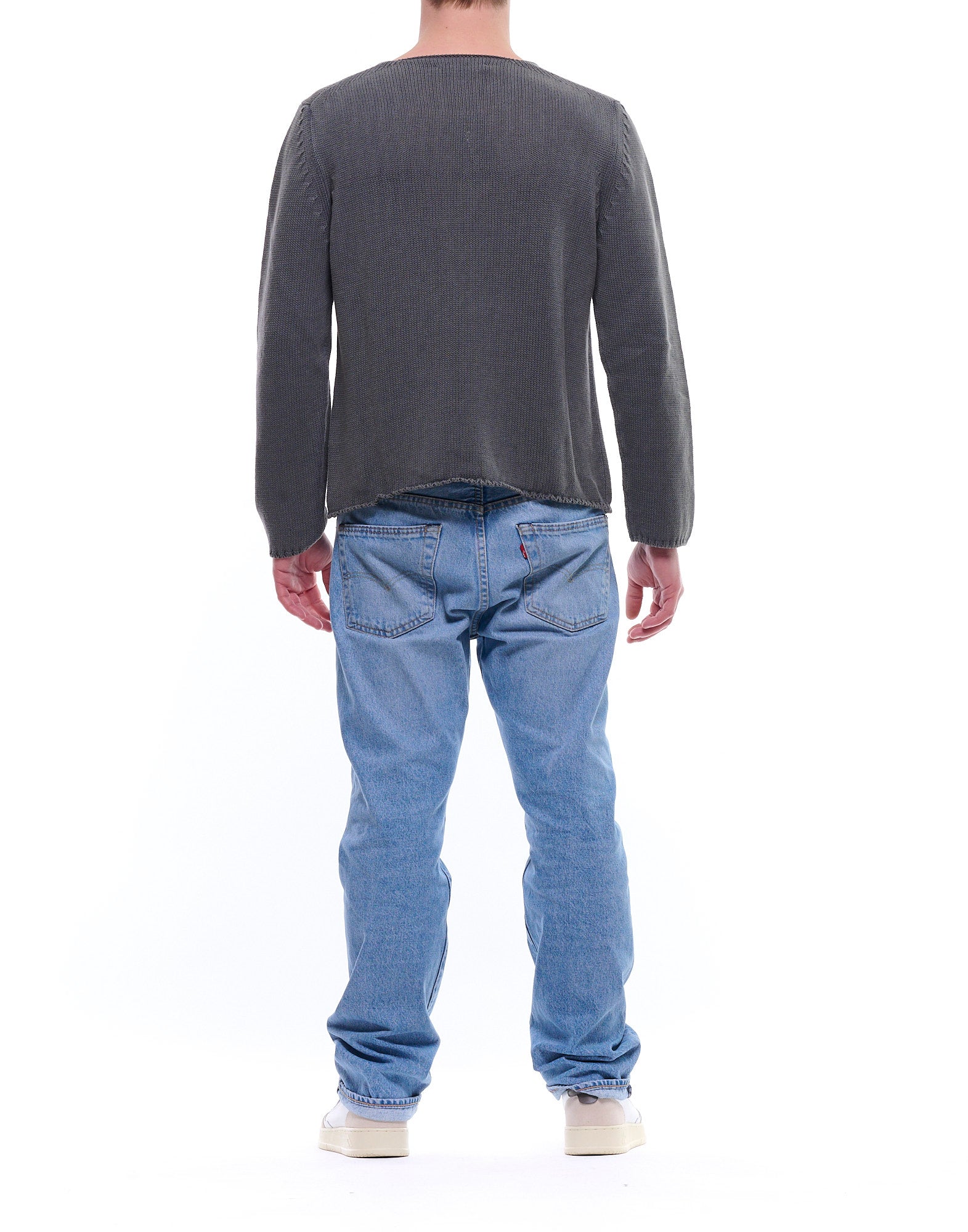 Textured Knit Crewneck Sweater