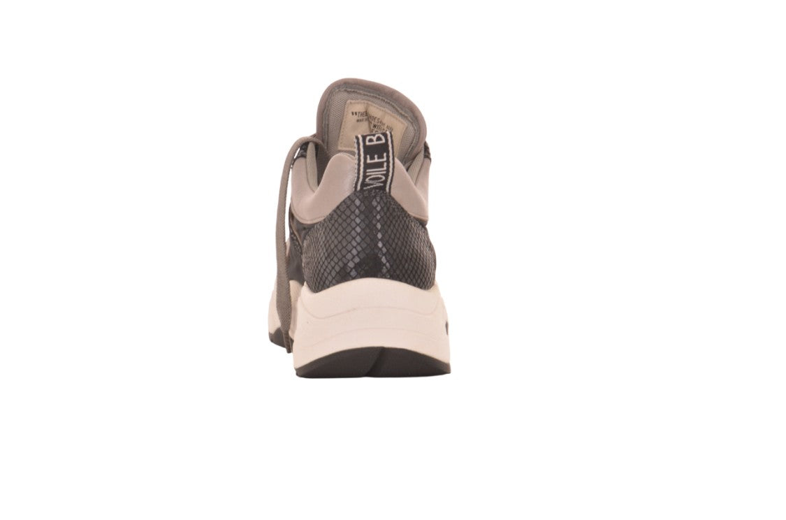 Two-Tone Suede And Technical Nylon Sneakers