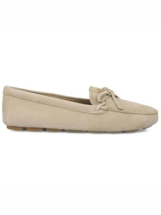 Elegant Suede and Goat Leather Loafers with Bow Detail