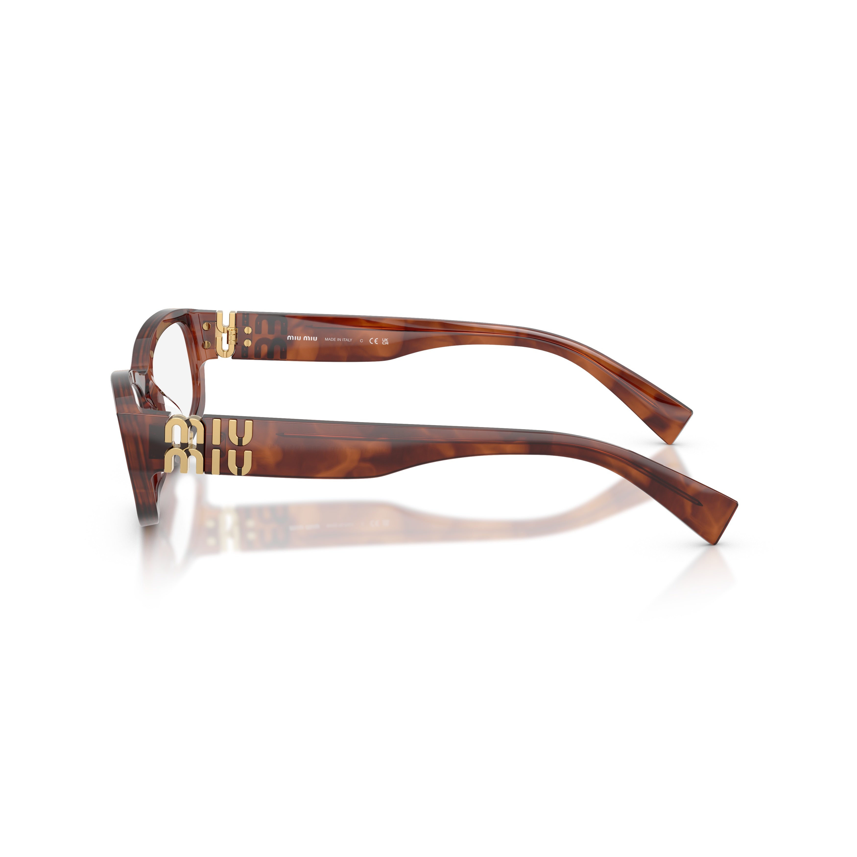 0mu 04yv Rectangular Tortoiseshell Acetate Eyeglasses