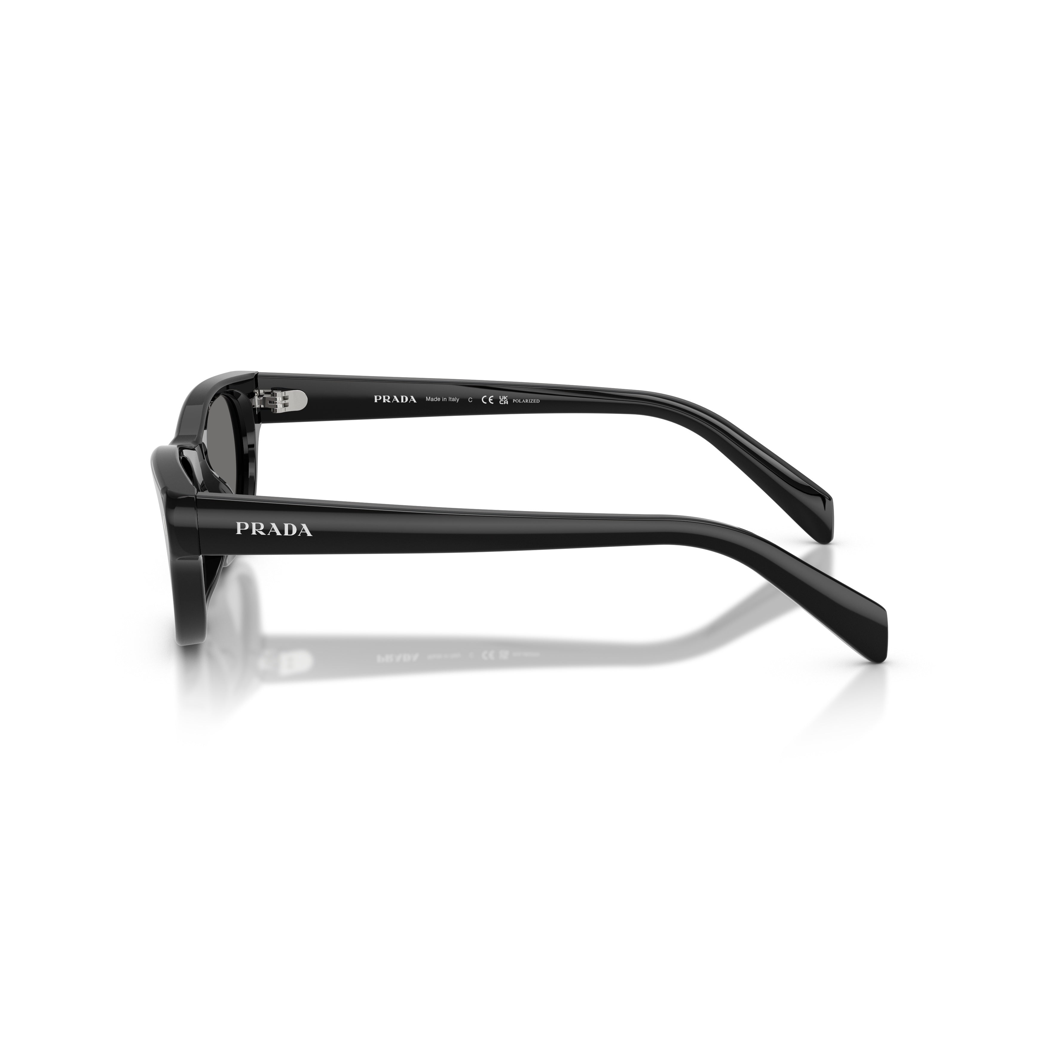 0pr C08s Glossy Black Acetate Sunglasses