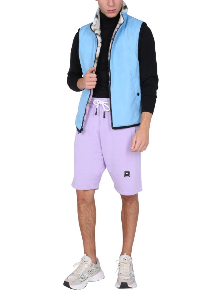 Textured Fleece Sherpa Vest