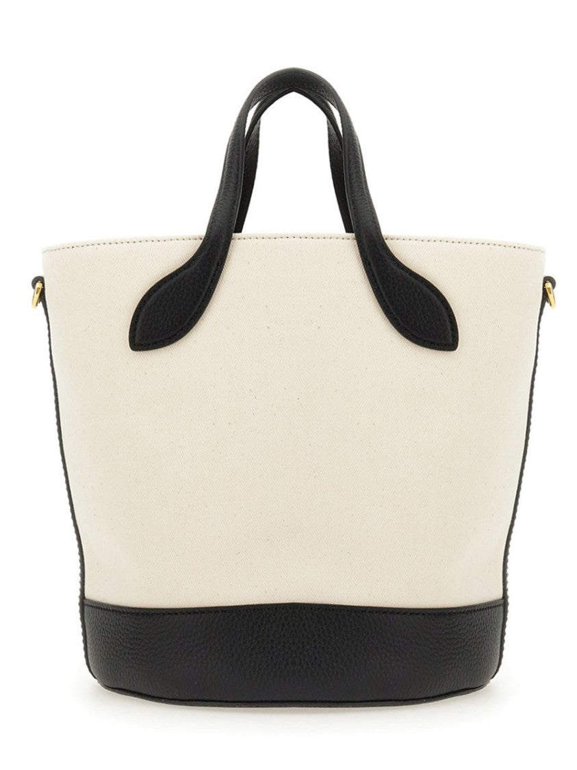 Structured Bucket Bag With Dual Handles And Adjustable Strap