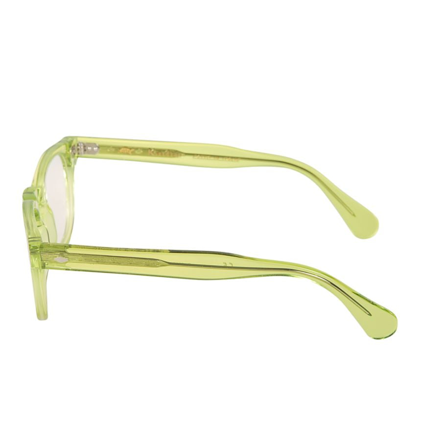 Woody Cal 44 Translucent Light Green Rounded Square Eyeglasses