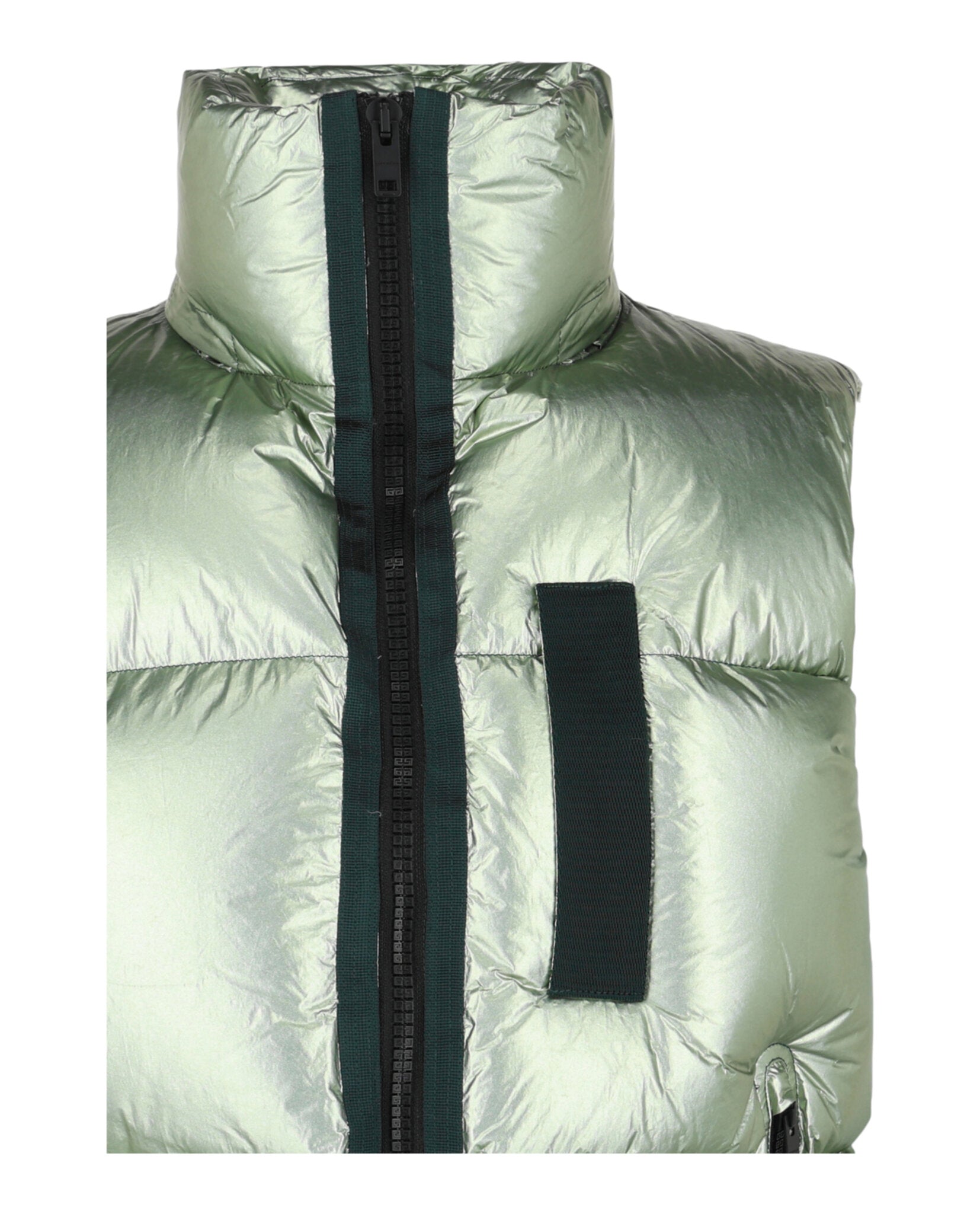 Metallic-Finish Down Puffer Vest