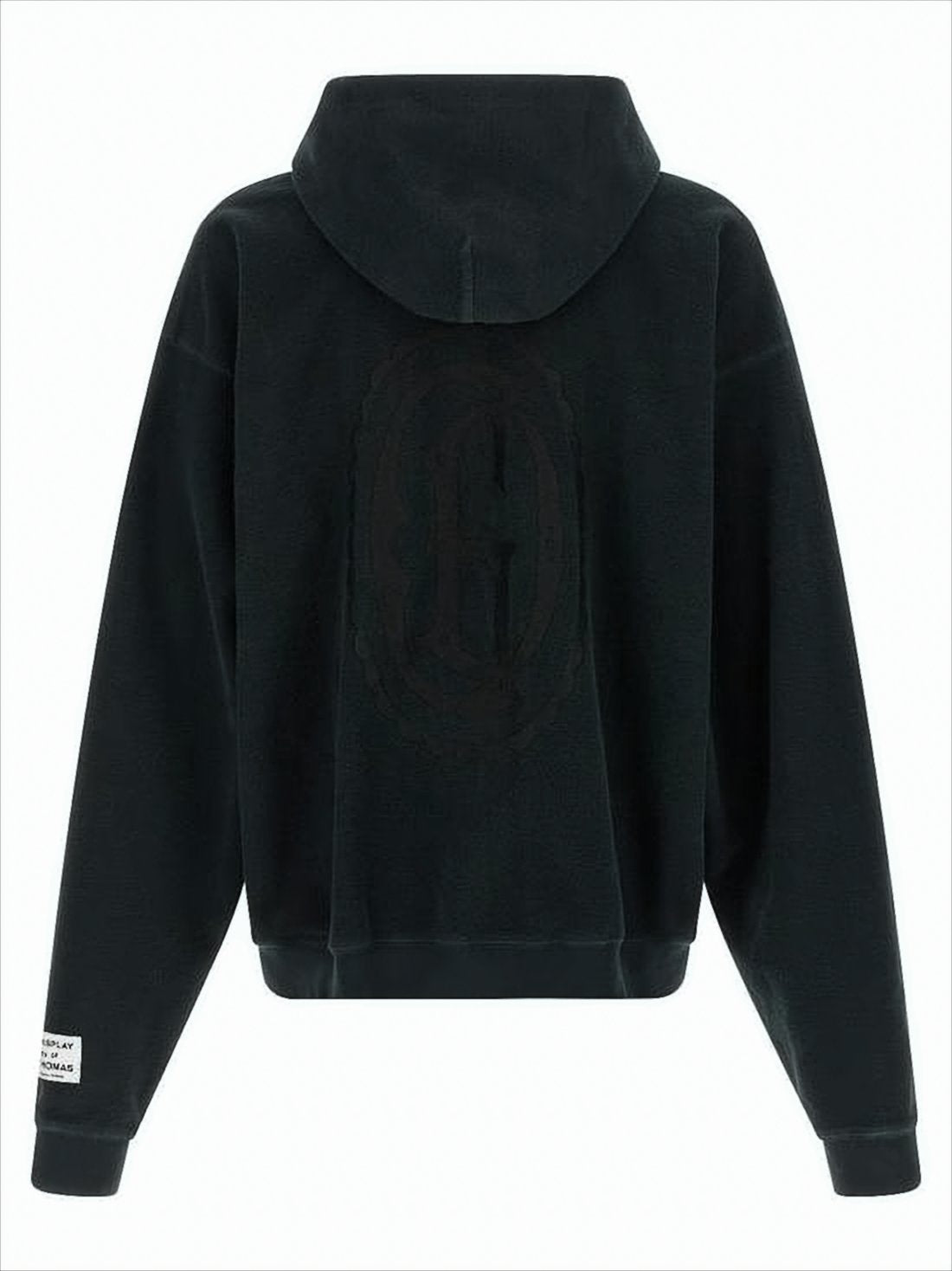 Embossed Logo Black Hoodie