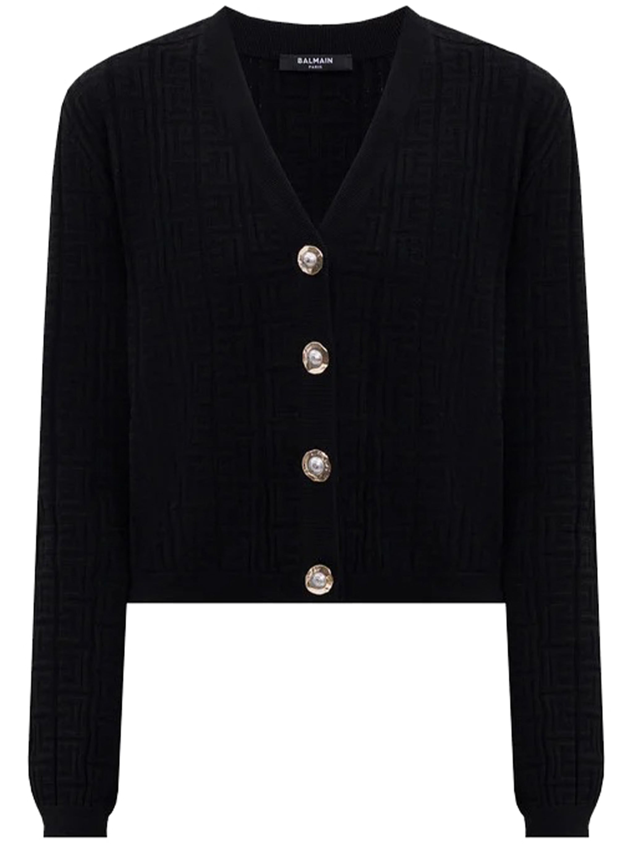Black Classic Short Cotton Cardigan